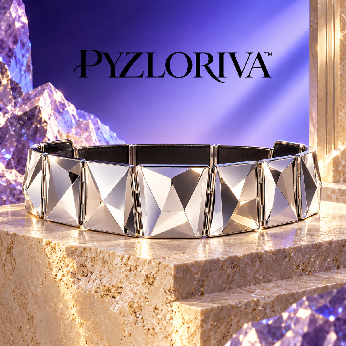 PYZLORIVA™ Lunessa Prism Panel Belt